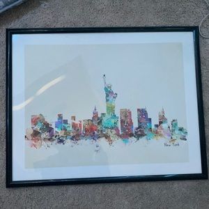 New York city skyline painting